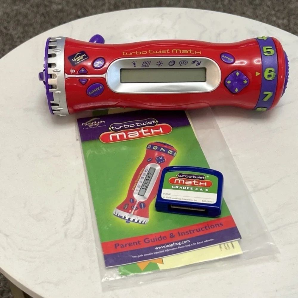 LeapFrog Turbo Twist Math Quantum Leap Red Handheld Learning Game Grades 3 & 4